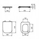 Set vas wc suspendat rimless Ideal Standard I.Life B alb si capac softclose. Poza 2605