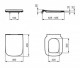 Set vas WC suspendat Ideal Standard I.life B cu functie bideu alb plus capac slim softclose si baterie. Poza 2675