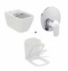 Set vas WC suspendat Ideal Standard I.life B cu functie bideu alb plus capac slim softclose si baterie. Poza 2677