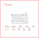 Calorifer decorativ inox 900/800 mm VESTA (include kit de instalare). Poza 6065
